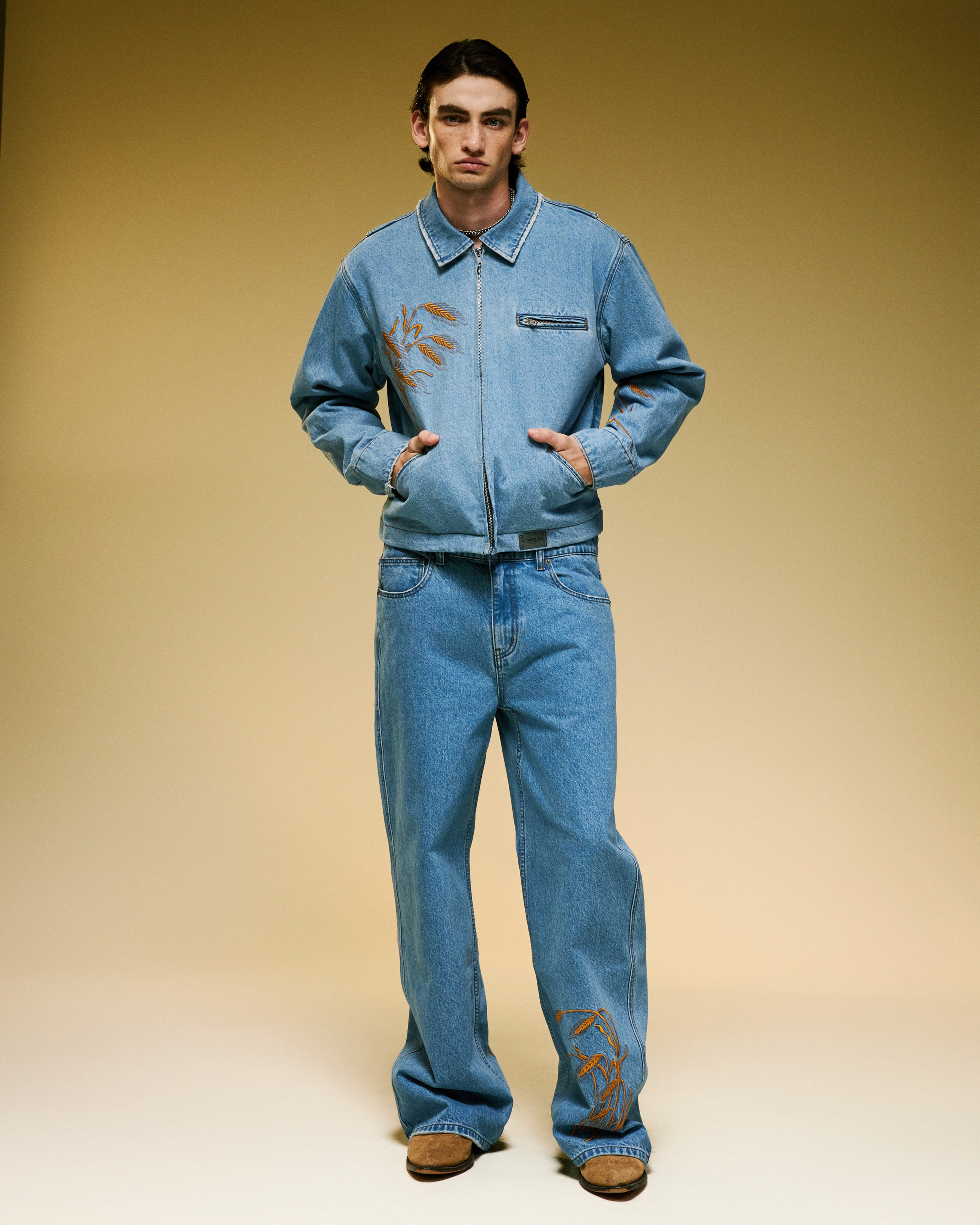 WHEAT DENIM MECHANIC JACKET