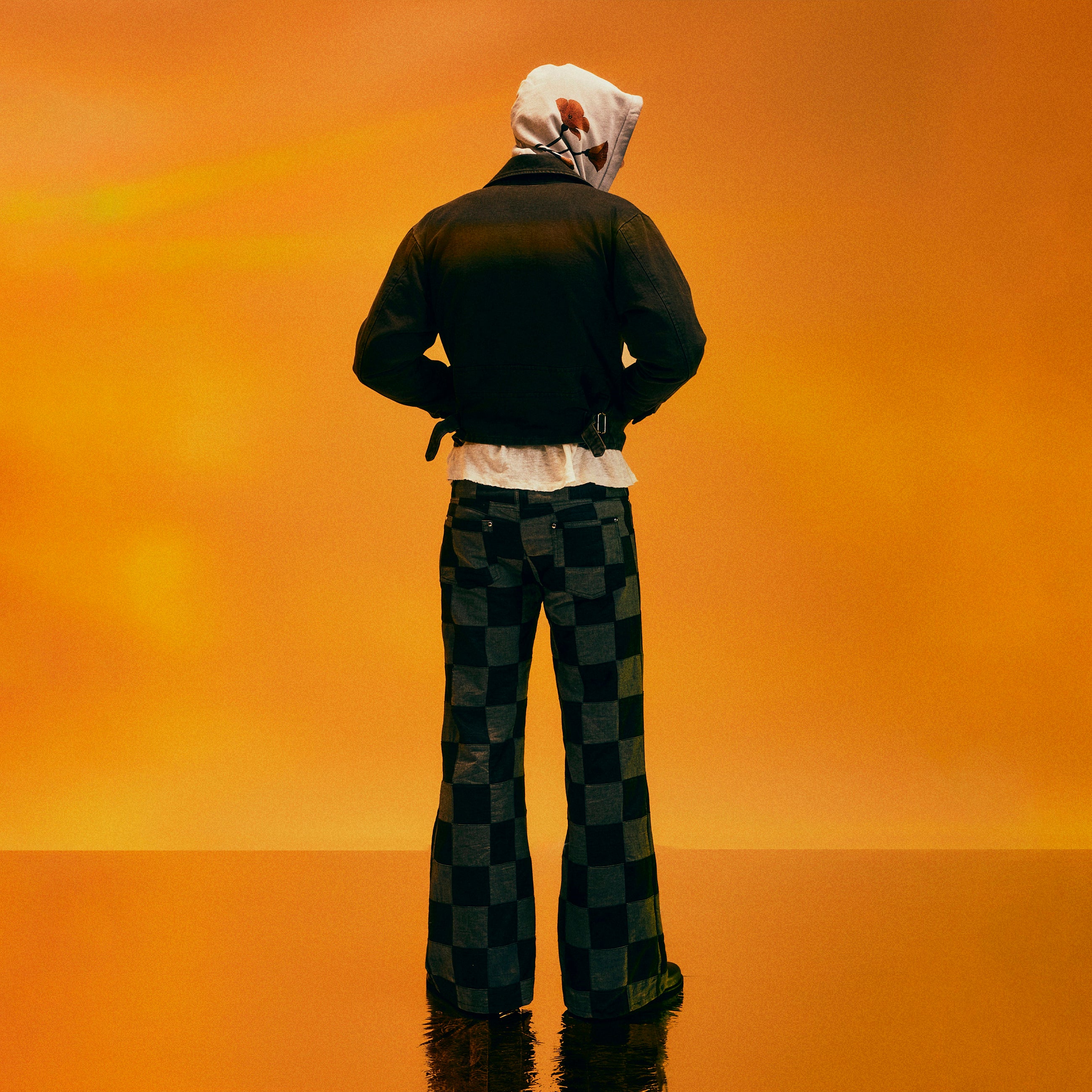 BLACK PATCHWORK FLARES