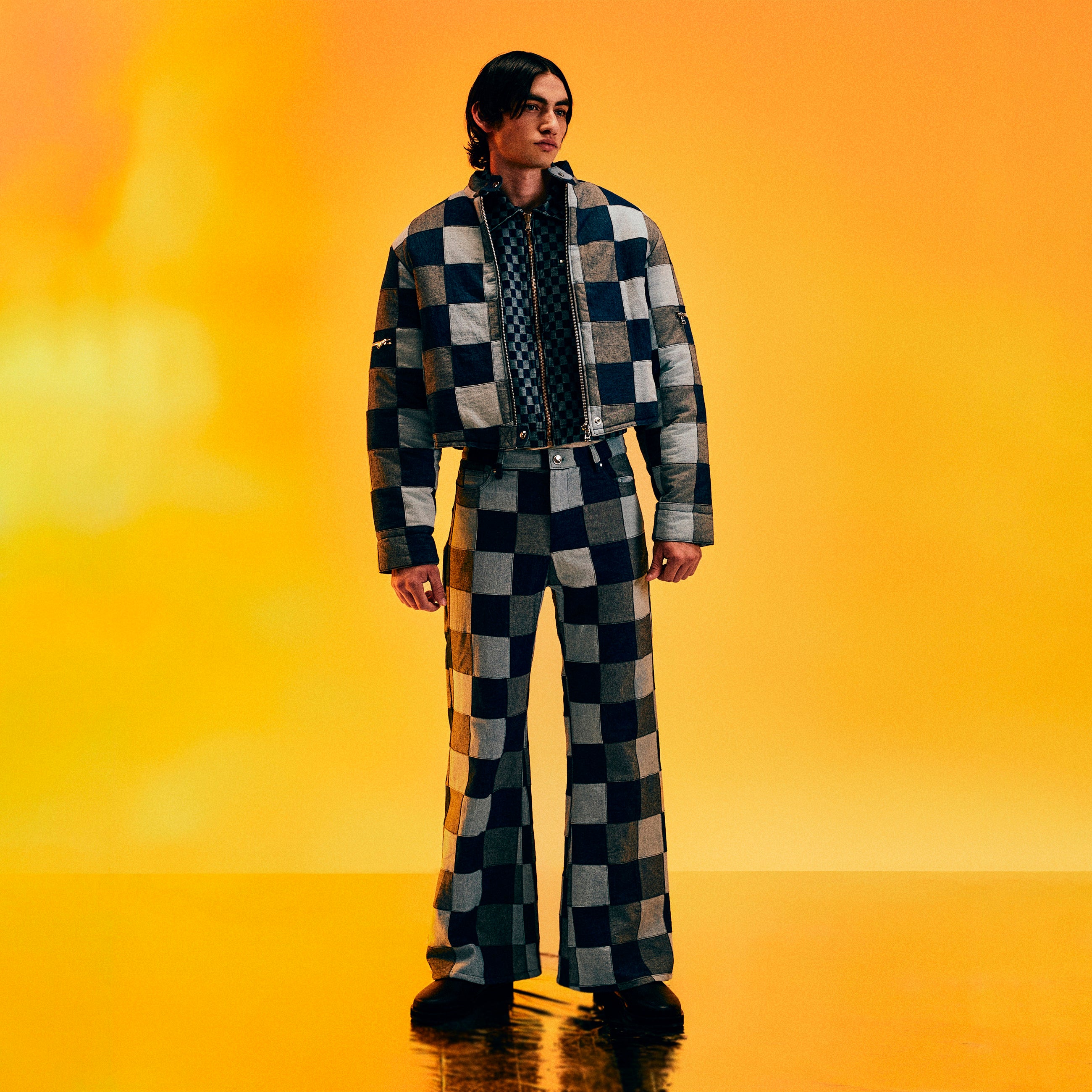 INDIGO PATCHWORK FLARES