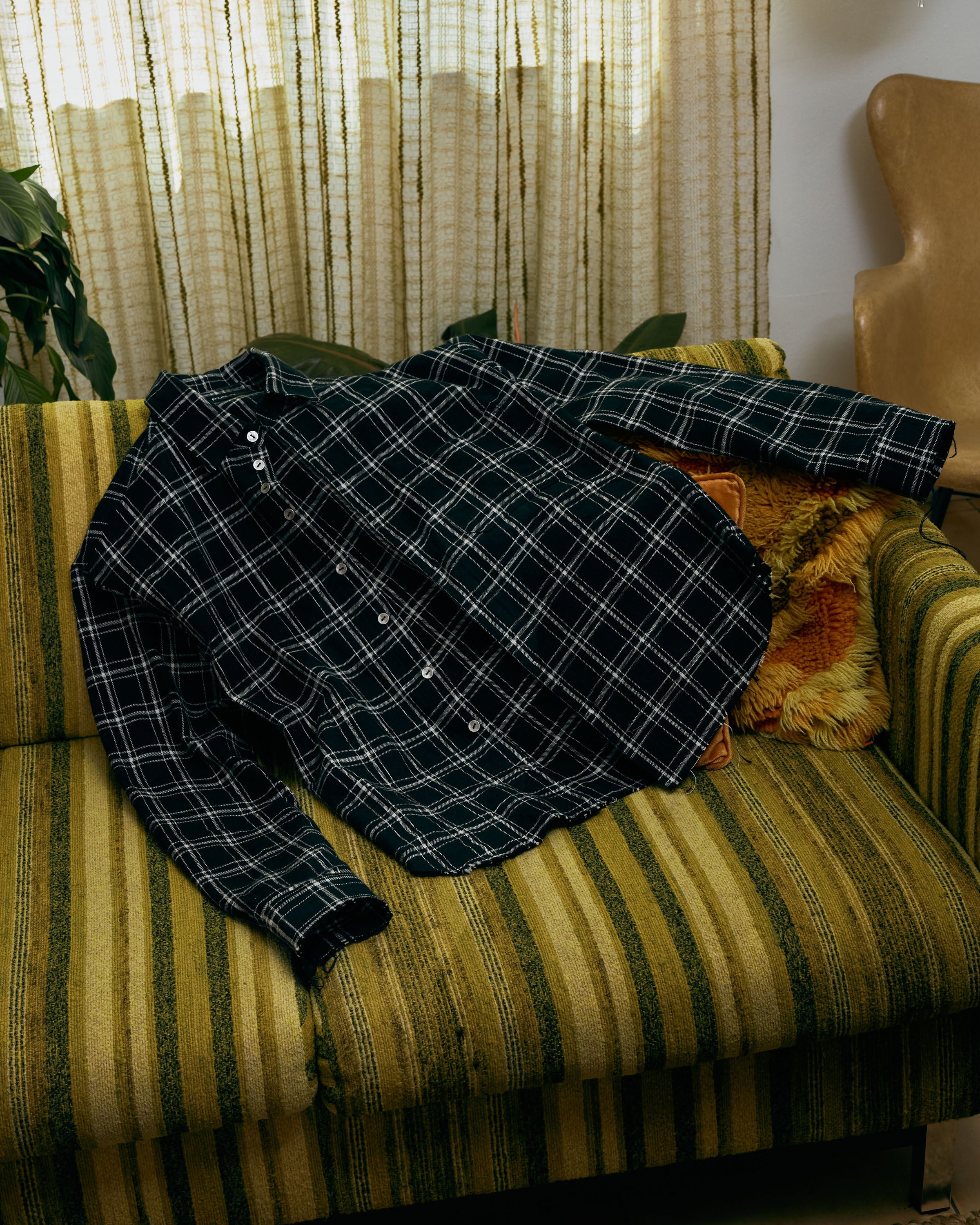 PLAID LONGSLEEVE TEE