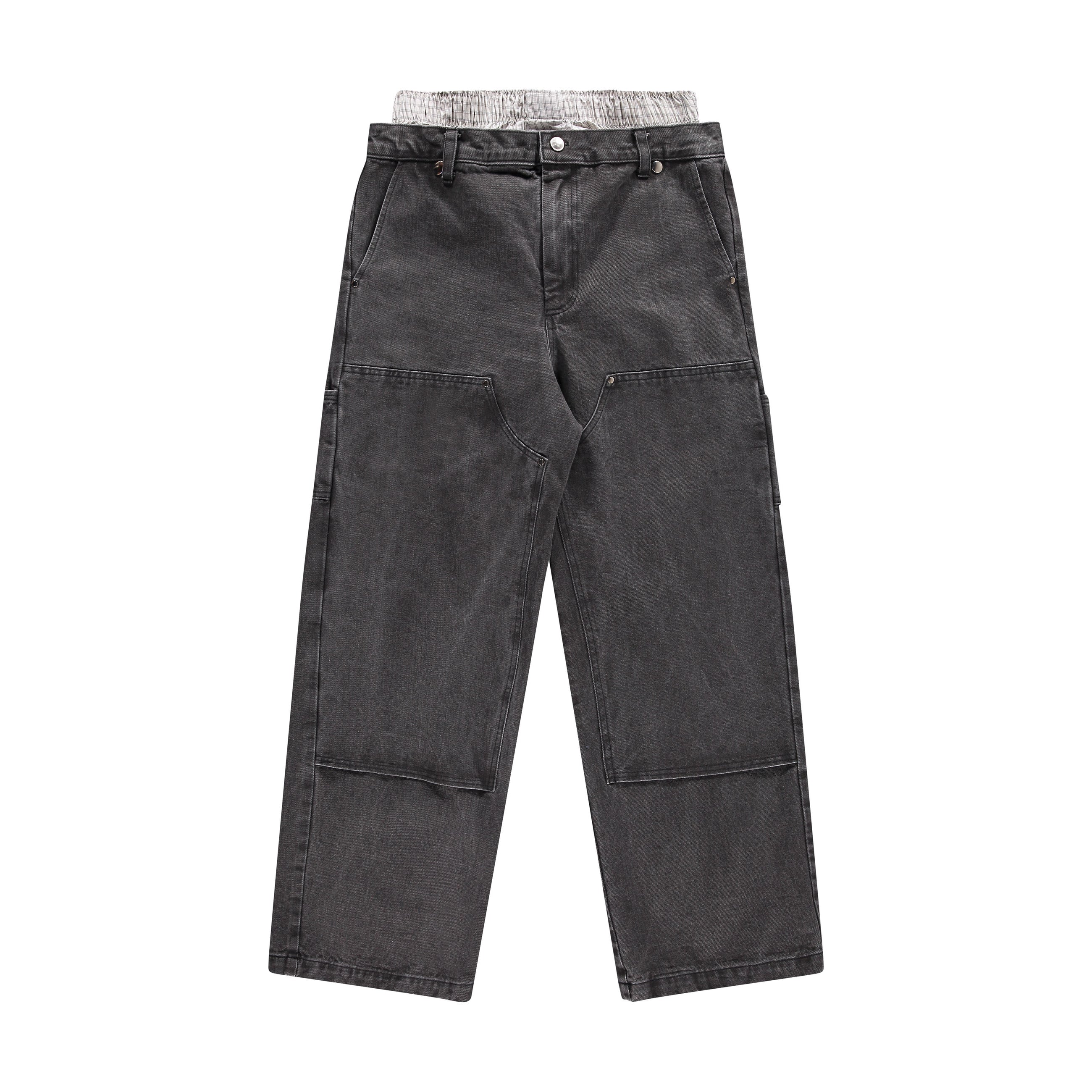 CHARCOAL BOXER JEANS