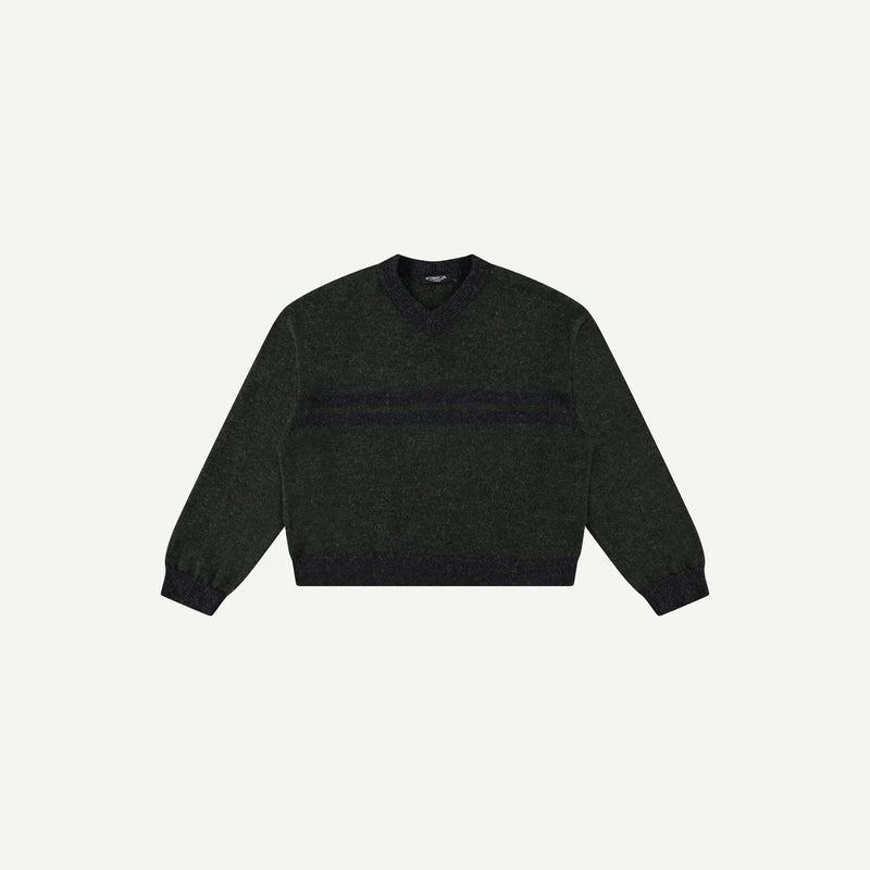 FOREST STRIPED ALPACA SWEATER