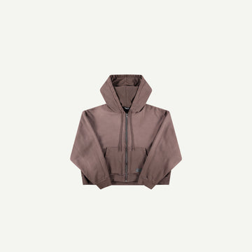 FADED BROWN ZIP HOODIE