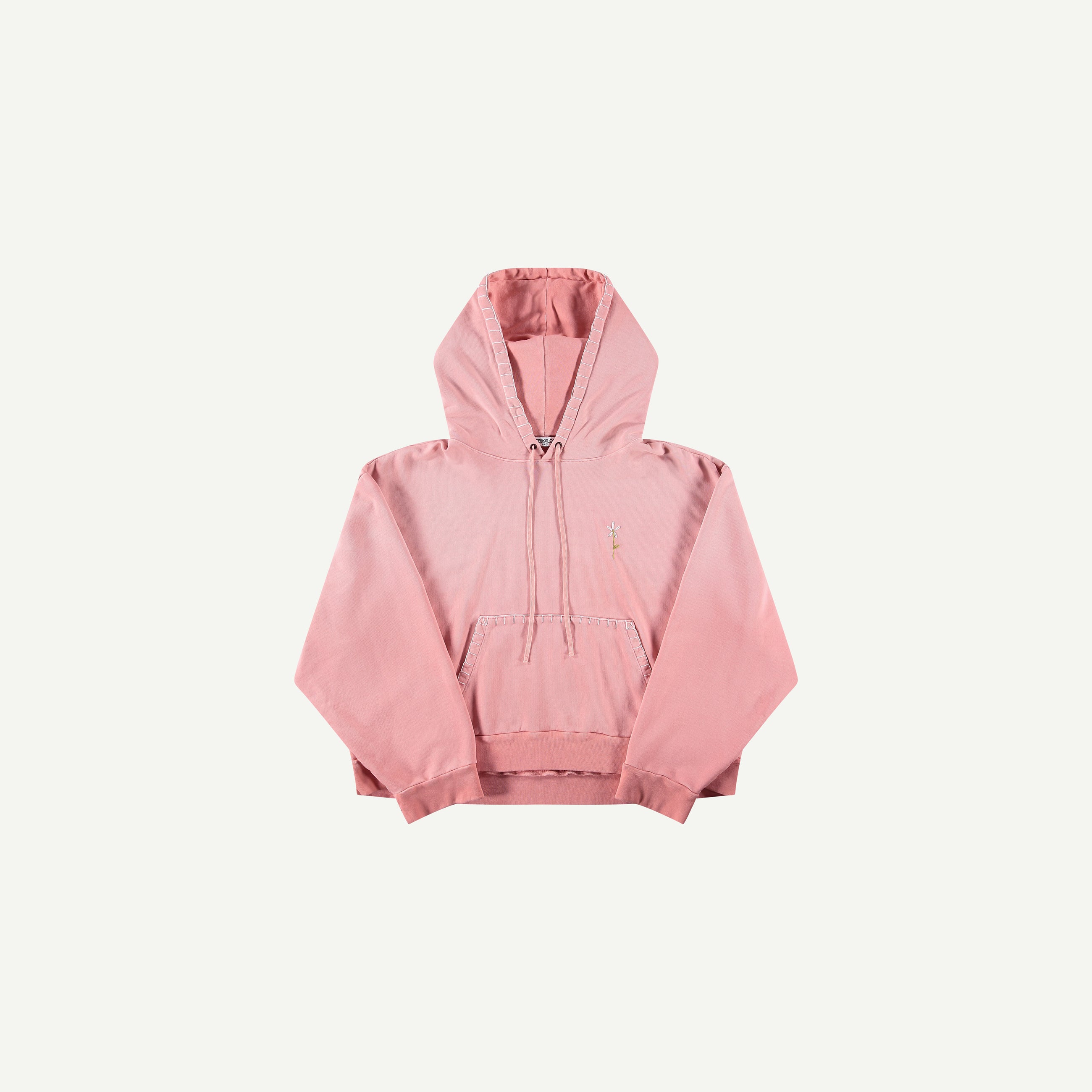PINK DISTRESSED FLOWER SWEATSHIRT