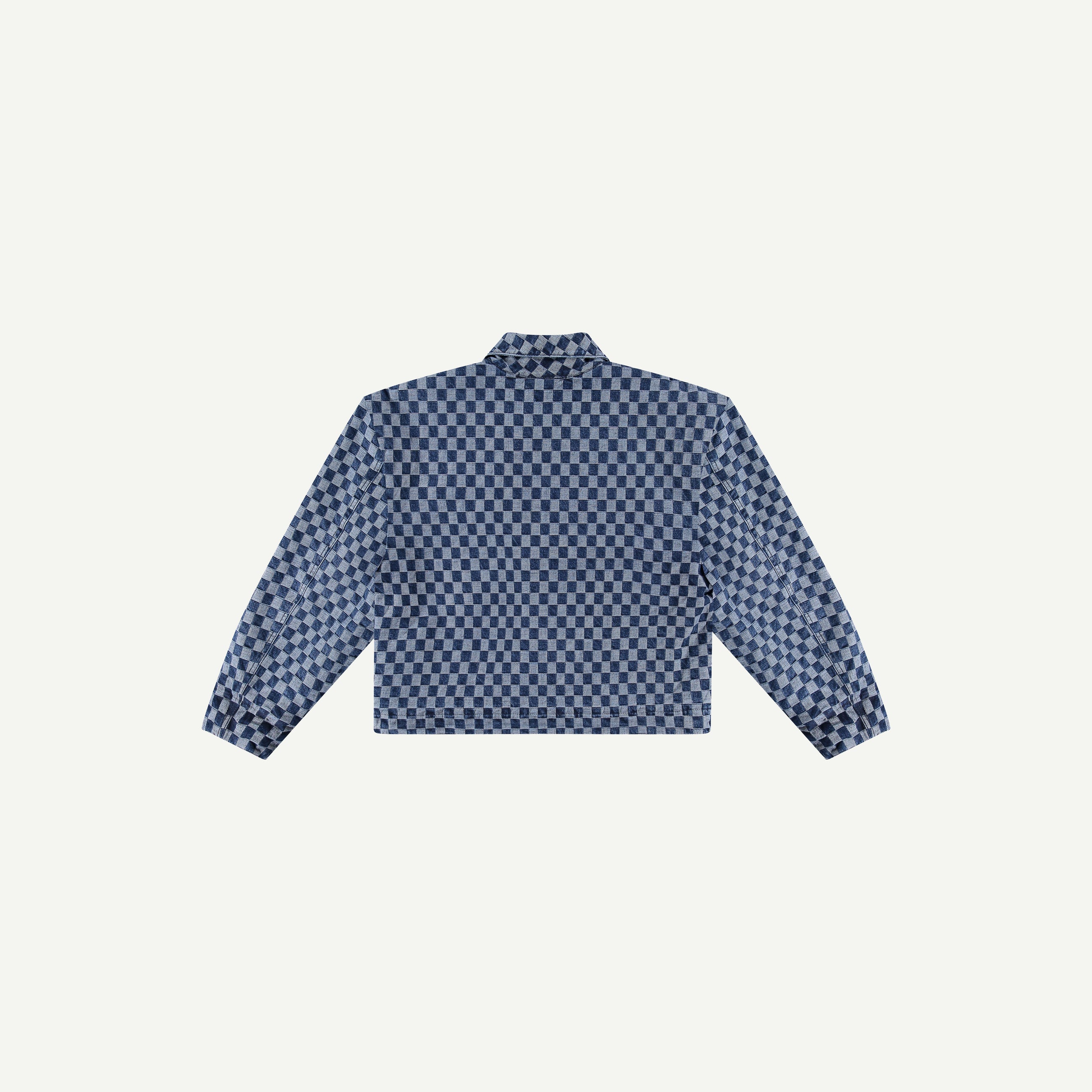 CHECKERED DENIM MECHANIC JACKET
