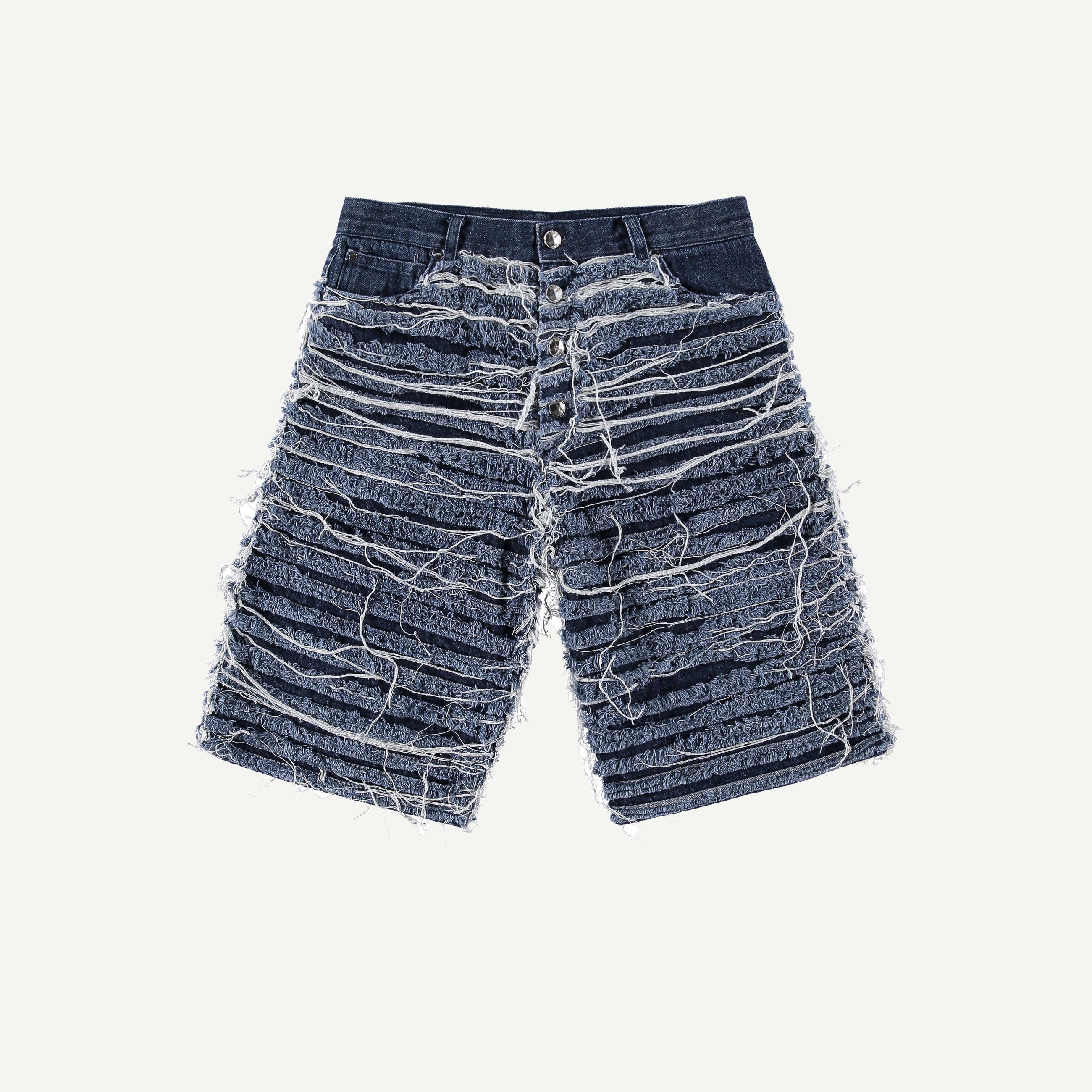 SHREDDED DENIM SHORTS