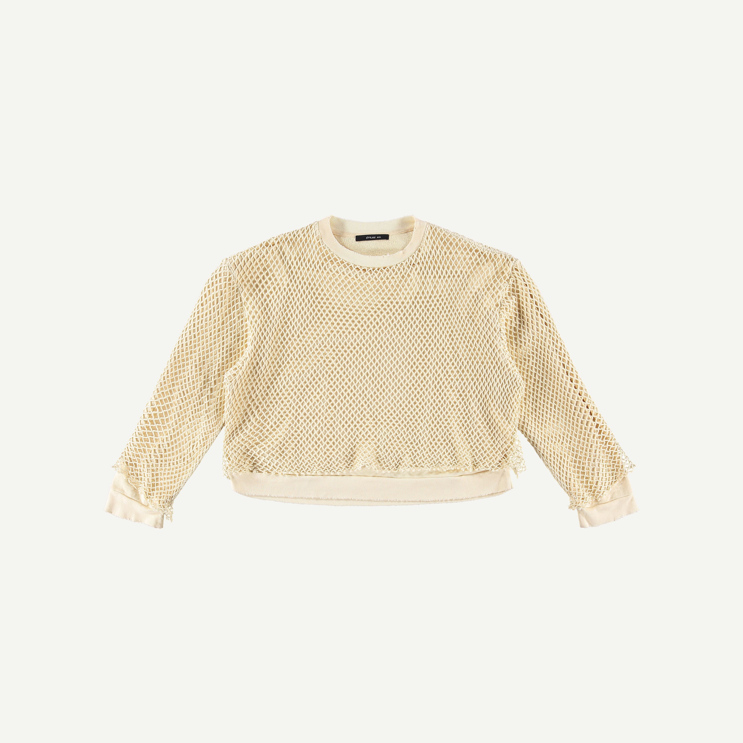 CREAM NETTING PULLOVER