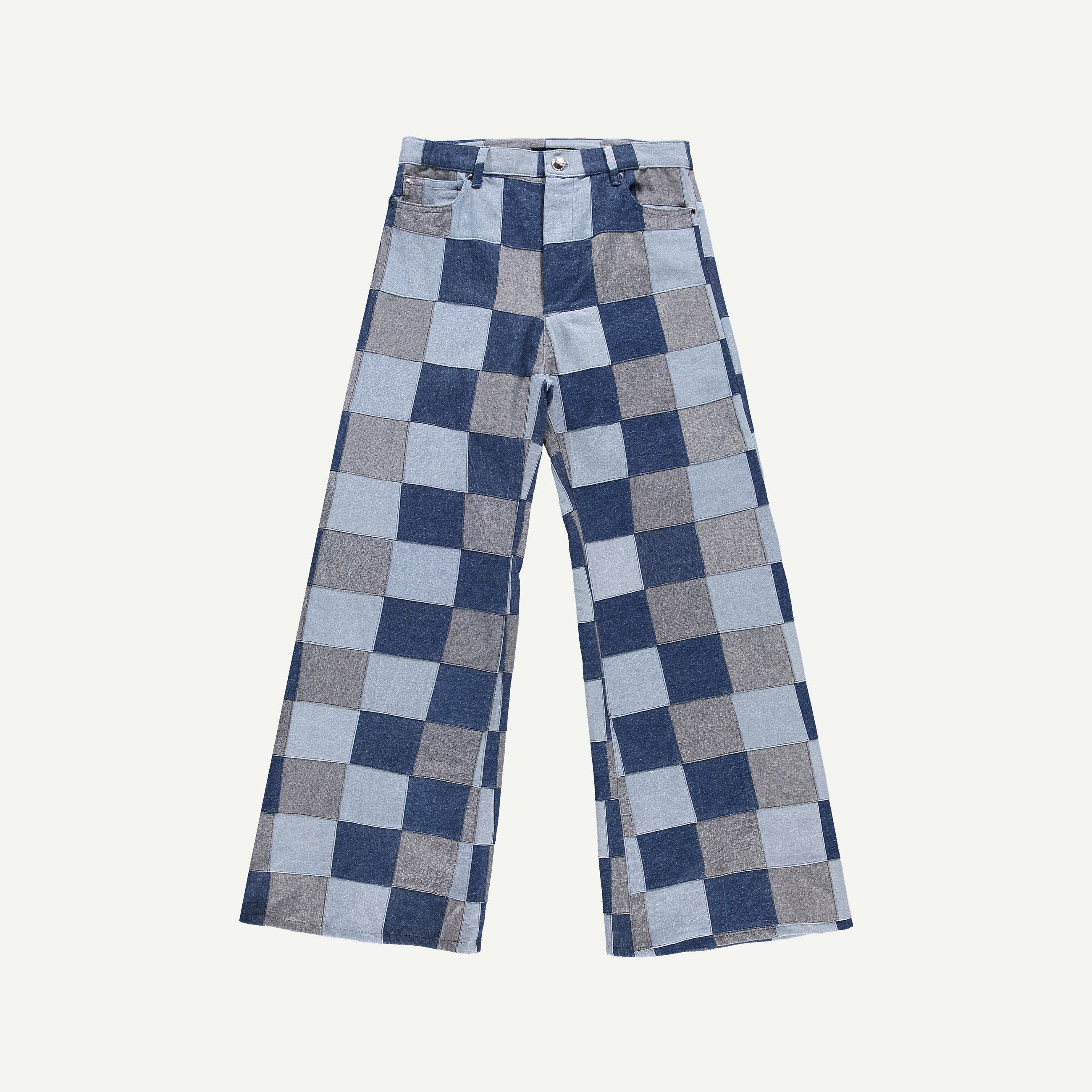 INDIGO PATCHWORK FLARES