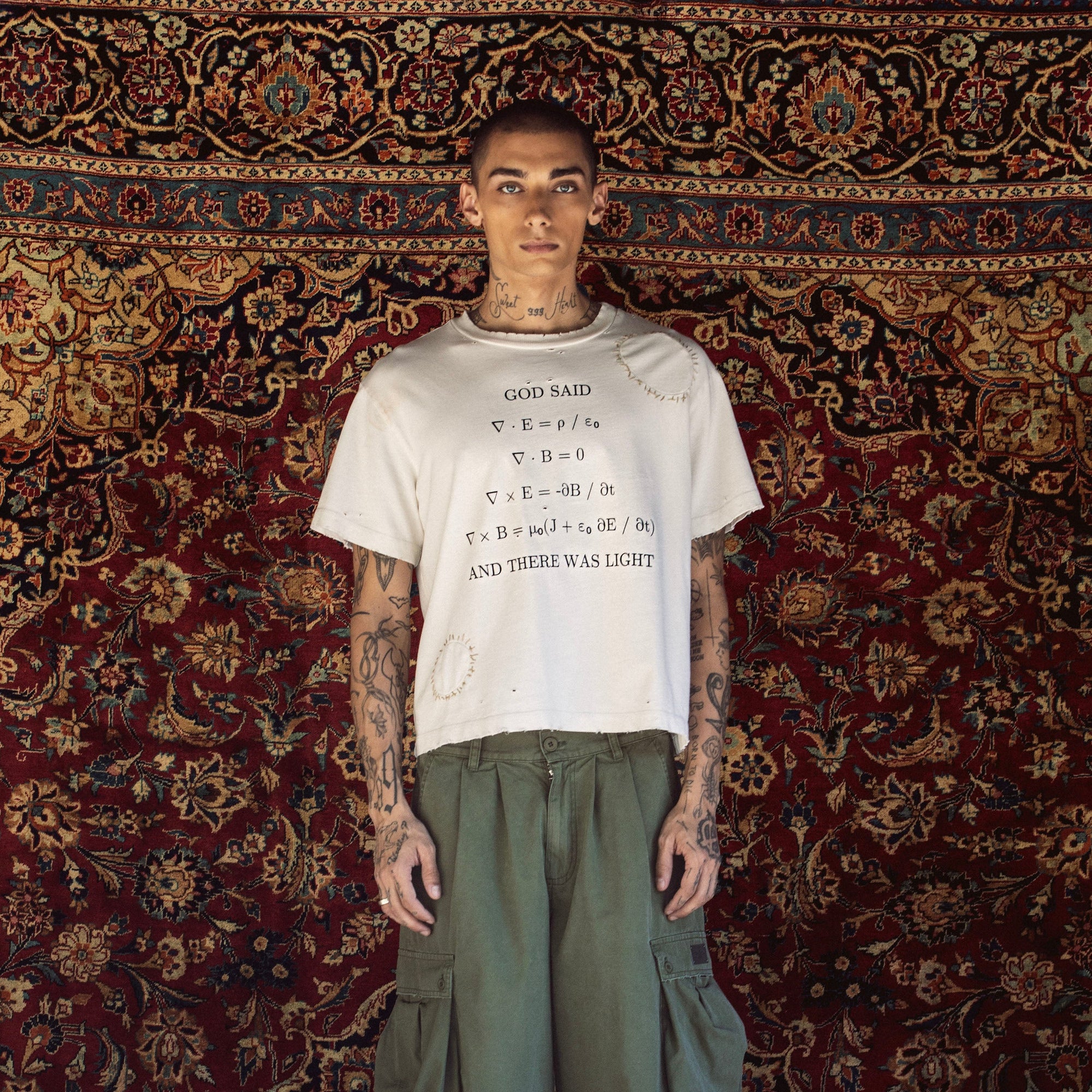 LET THERE BE LIGHT TEE IN CREAM
