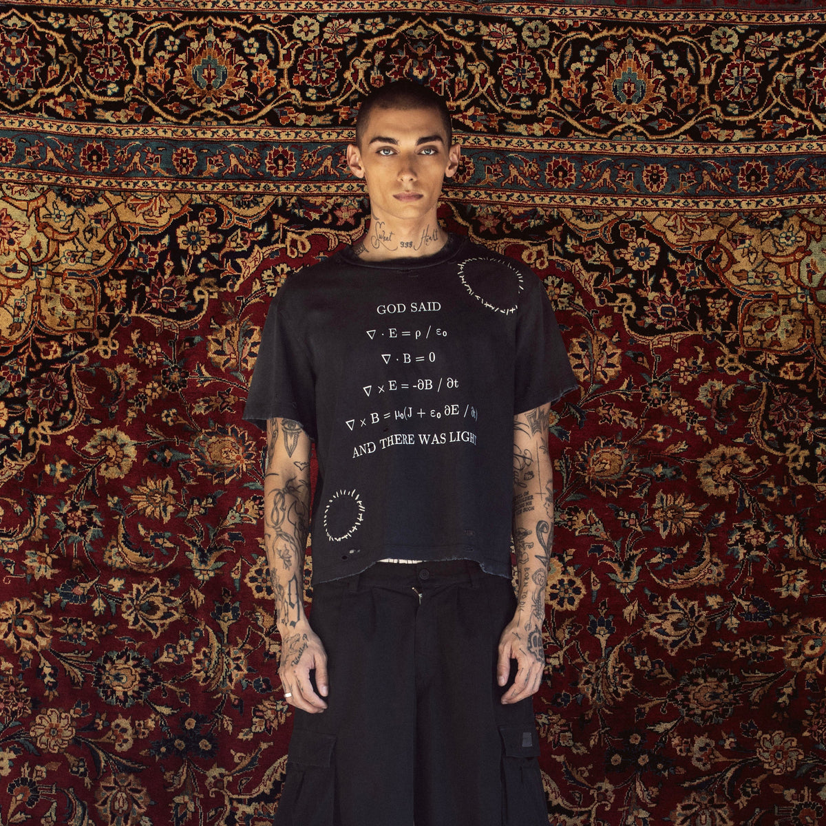LET THERE BE LIGHT TEE IN BLACK