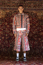 PERSIAN RUG PLEAT FRONT SHORTS