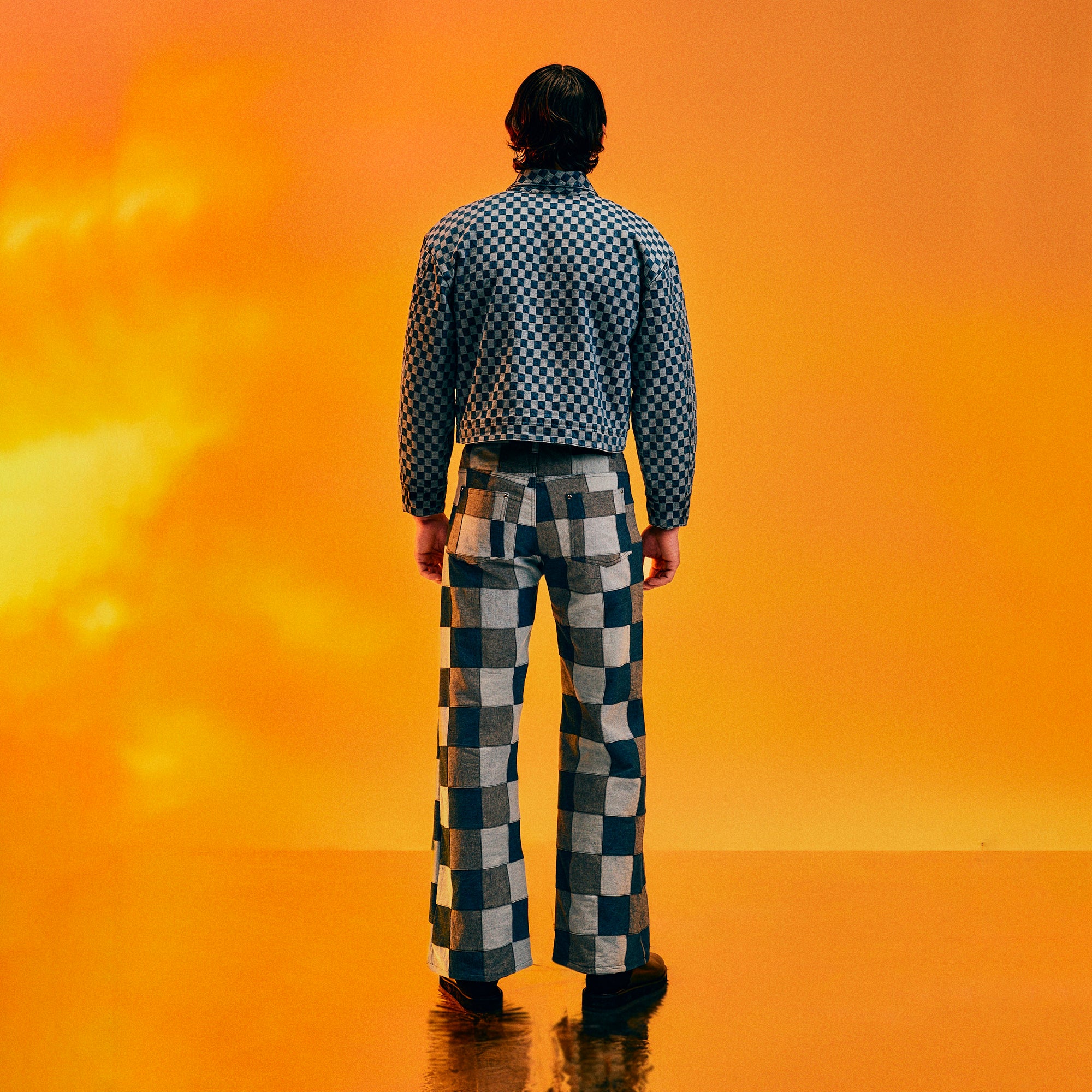 INDIGO PATCHWORK FLARES