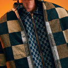 INDIGO PATCHWORK MOTO JACKET