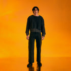 CHARCOAL RIVETED JEANS