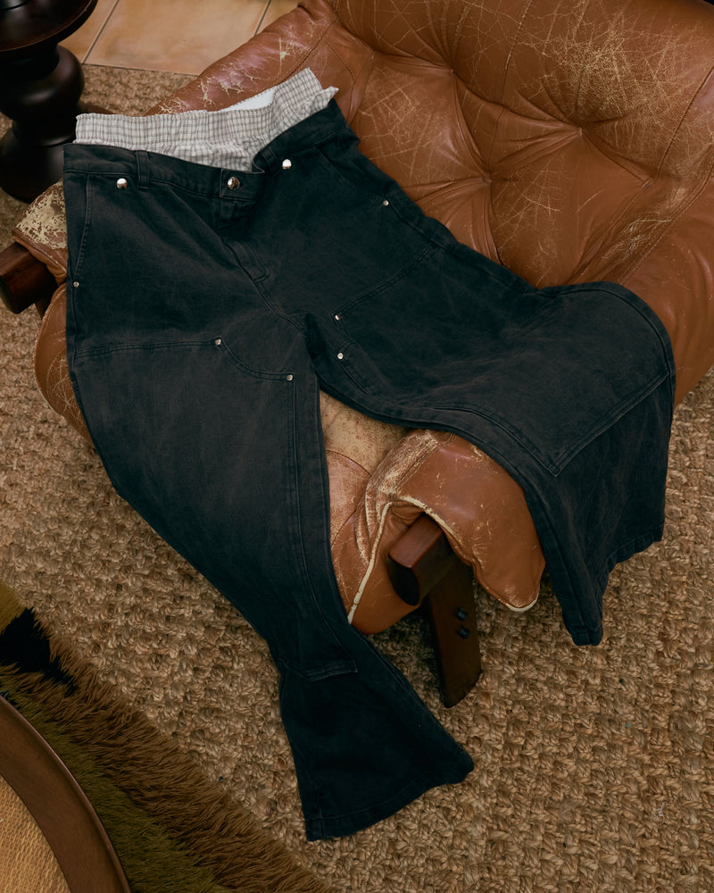 CHARCOAL BOXER JEANS