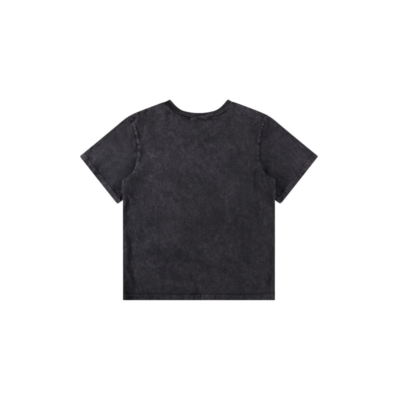 BLACK ACID WASH TEE