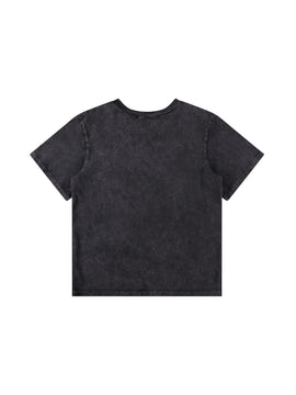 BLACK ACID WASH TEE