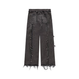 CHARCOAL RAW JEANS