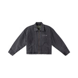 BLACK DENIM MECHANIC JACKET