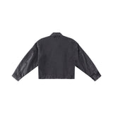 BLACK DENIM MECHANIC JACKET