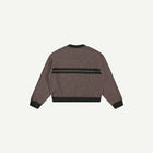 BROWN STRIPED ALPACA SWEATER