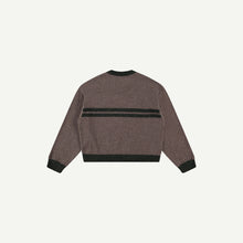 BROWN STRIPED ALPACA SWEATER