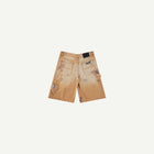 BROWN PAINTED CARPENTER SHORTS