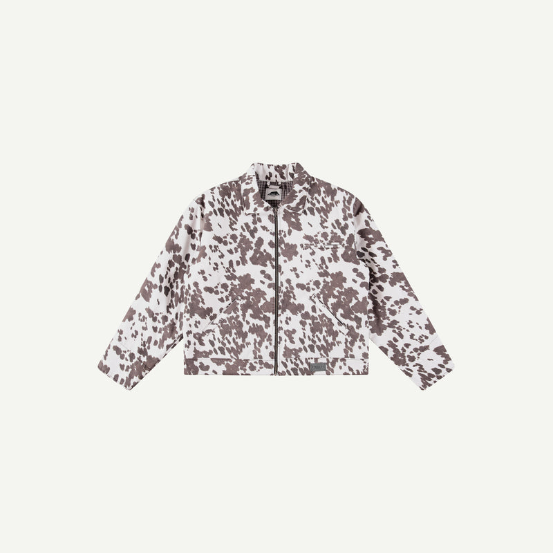 COW PRINT MECHANIC JACKET