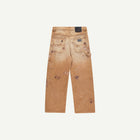 BROWN PAINTED CARPENTER JEANS