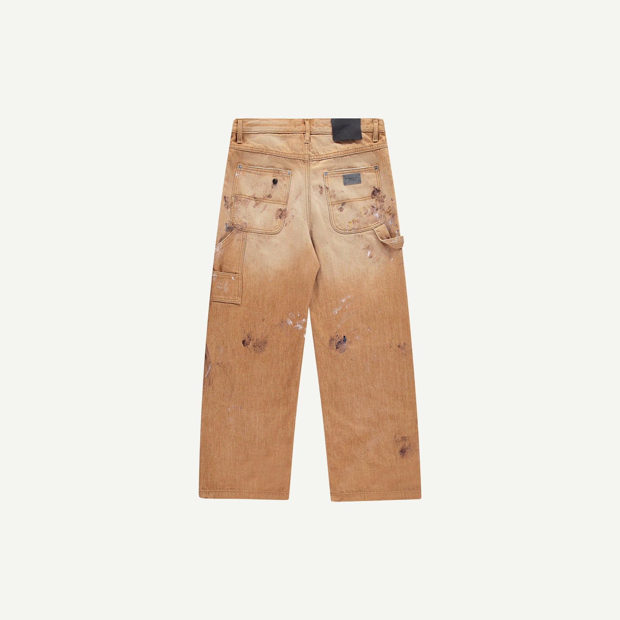 BROWN PAINTED CARPENTER JEANS