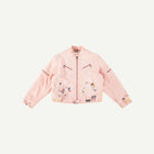 PINK PAINTED MOTO JACKET