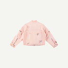 PINK PAINTED MOTO JACKET