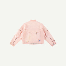 PINK PAINTED MOTO JACKET