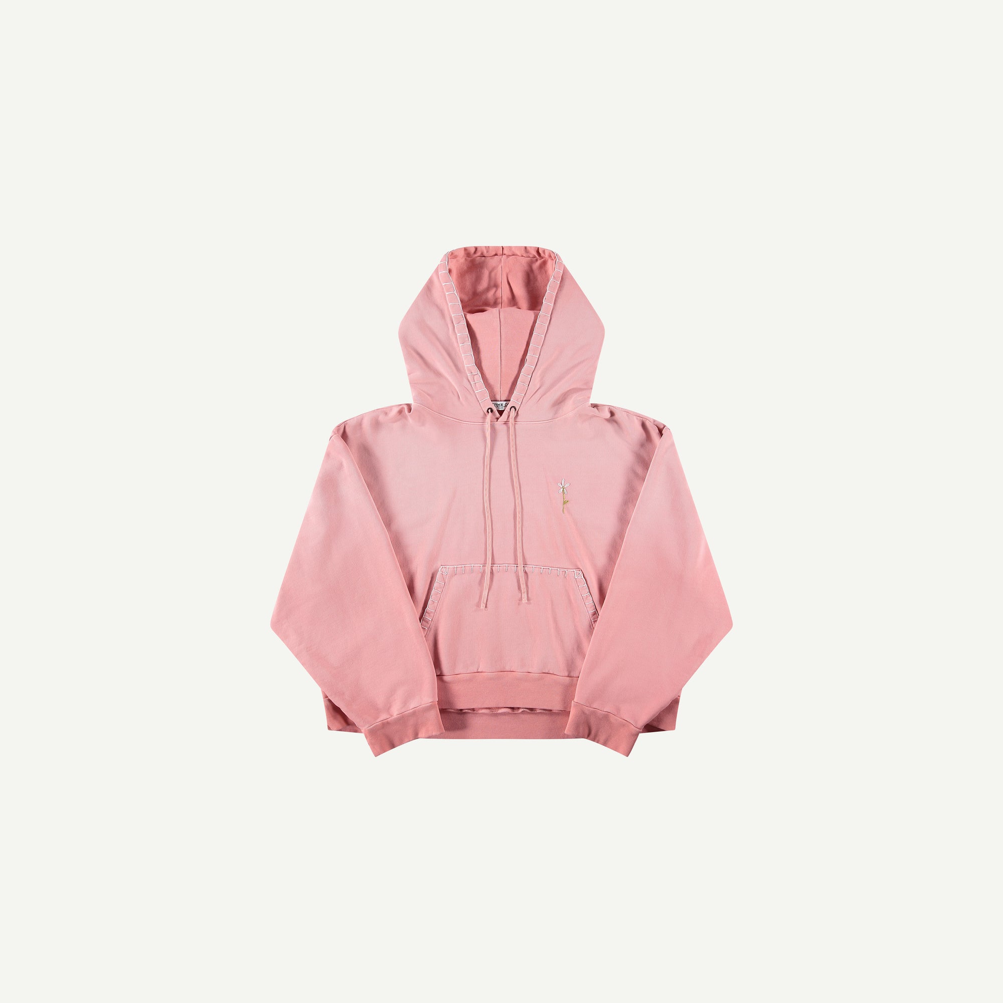 PINK DISTRESSED FLOWER SWEATSHIRT