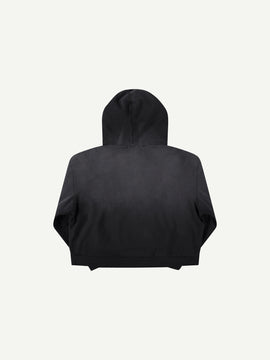 BLACK DISTRESSED FLOWER SWEATSHIRT