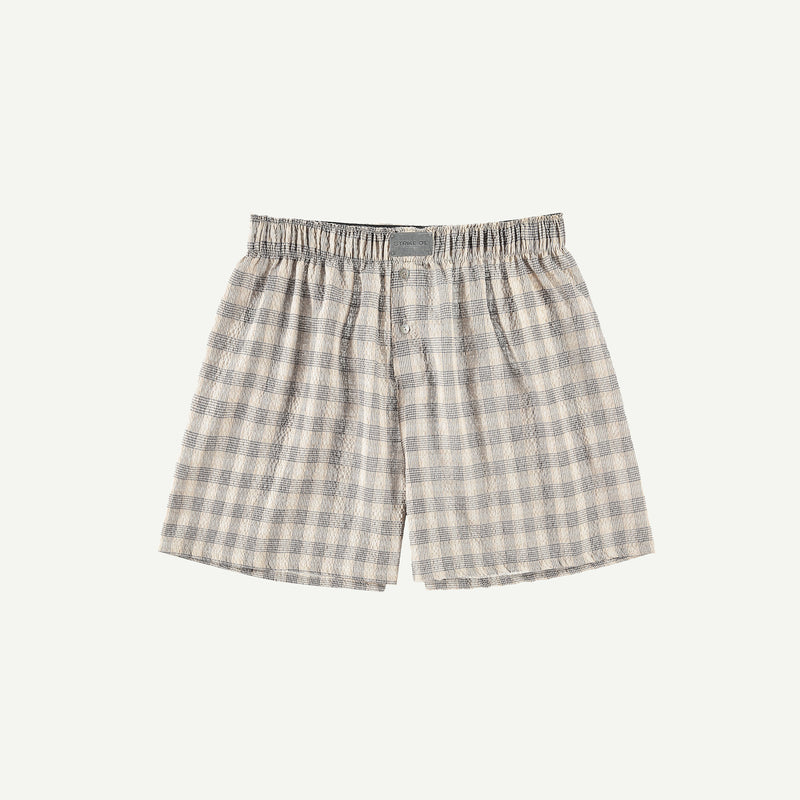 LARGE PLAID SEERSUCKER BOXERS