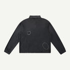 THRASHED RUGBY POLO IN BLACK