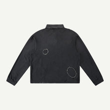 THRASHED RUGBY POLO IN BLACK