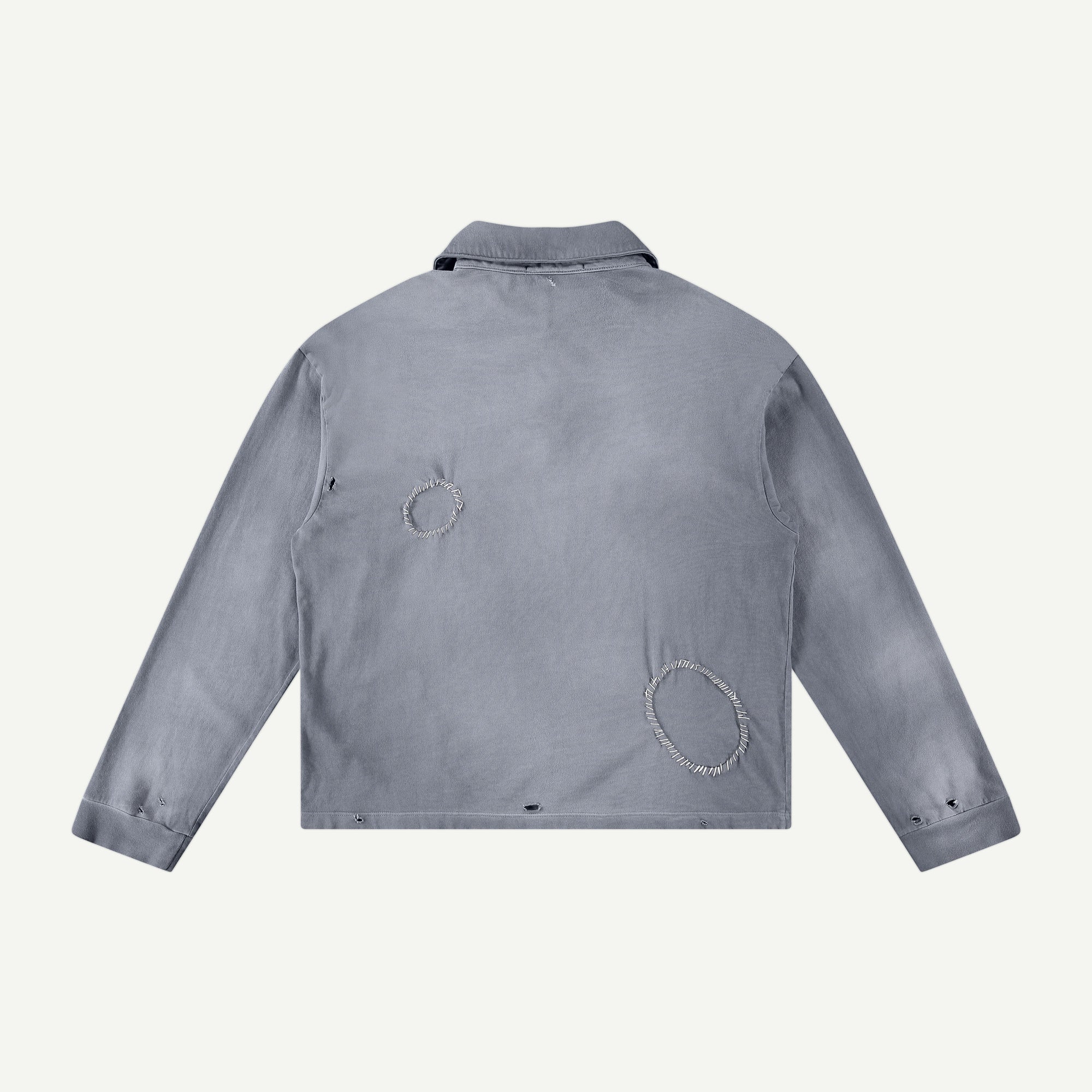 THRASHED RUGBY POLO GREY