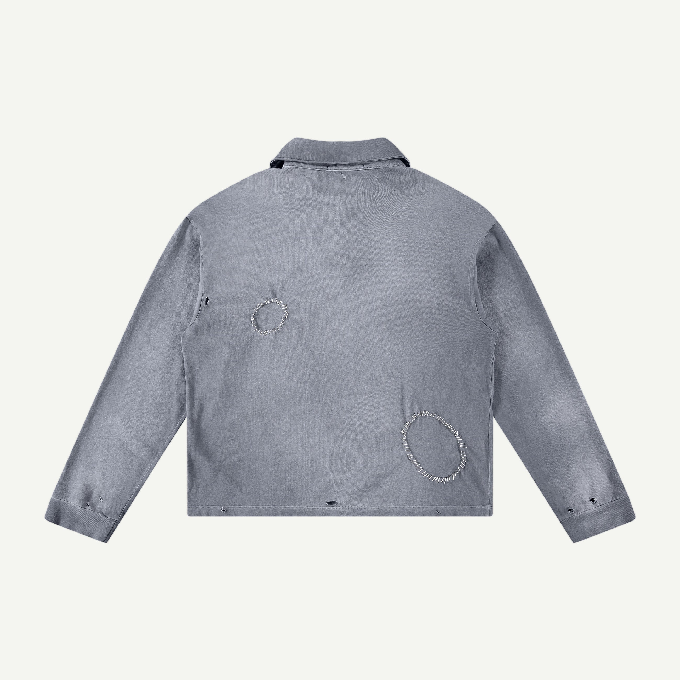 THRASHED RUGBY POLO GREY