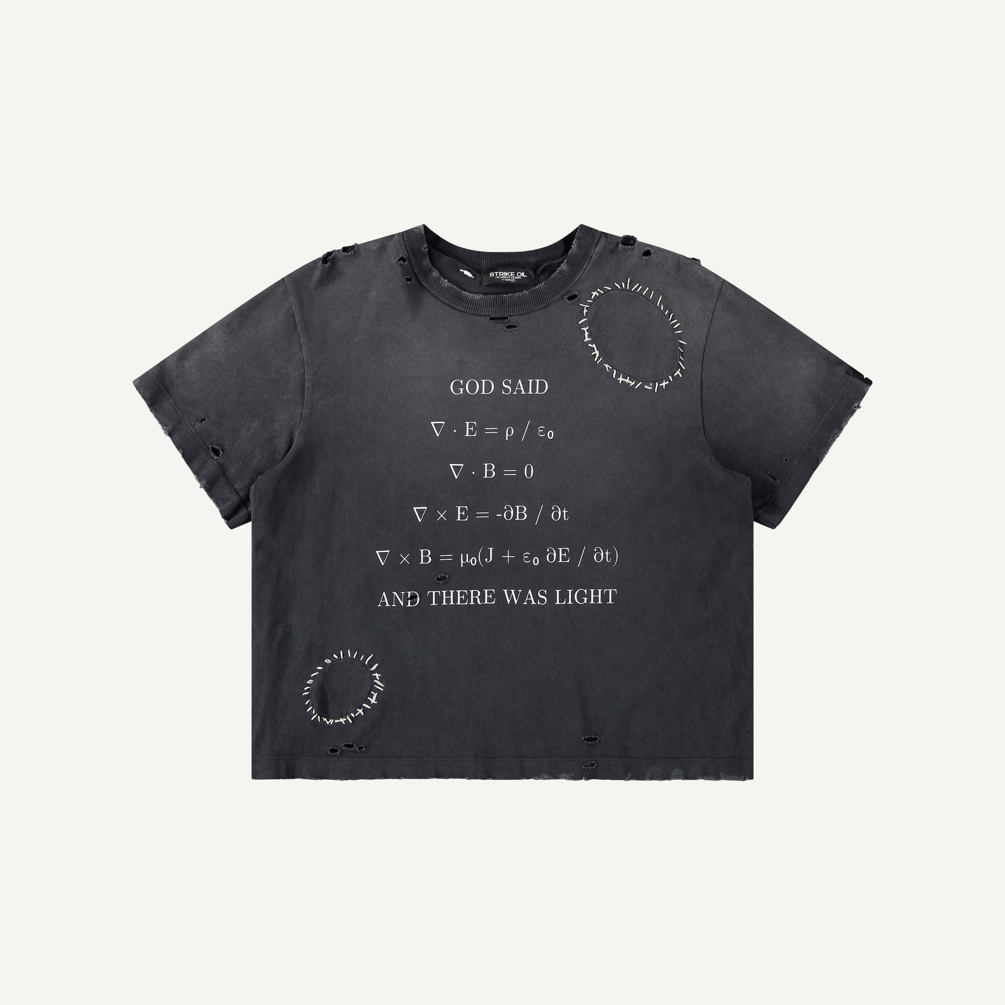 LET THERE BE LIGHT TEE IN BLACK