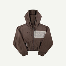 PAIN BUBBLE ZIP HOODIE IN BROWN