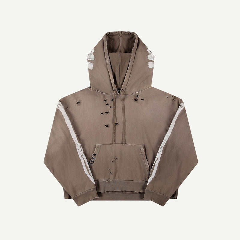 SKELETON SWEATSHIRT IN BROWN