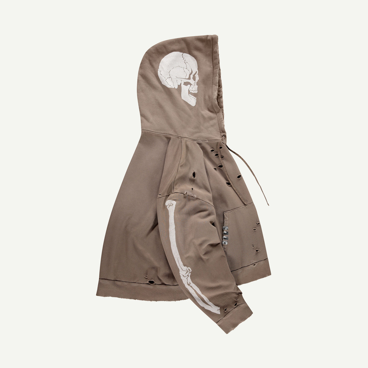 SKELETON SWEATSHIRT IN BROWN