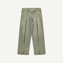 BOX PLEAT JEANS IN GREEN