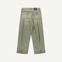 BOX PLEAT JEANS IN GREEN