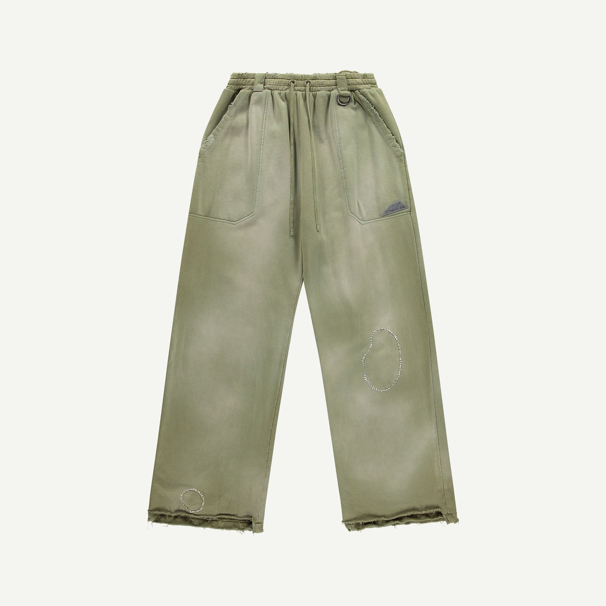THRASHED SWEATPANTS IN GREEN