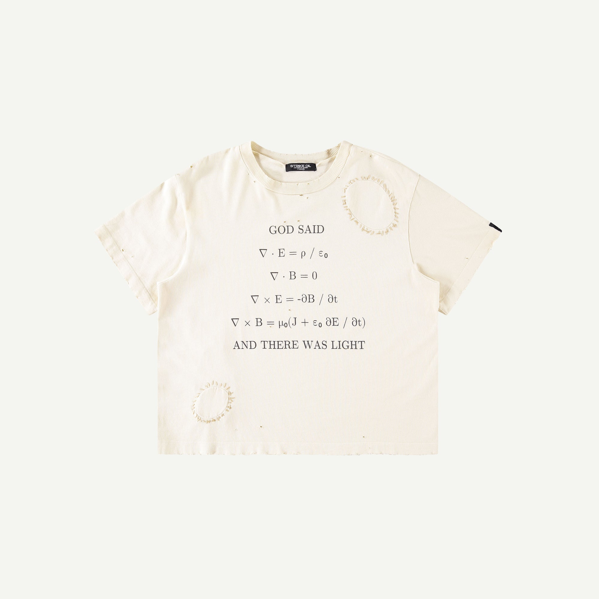 LET THERE BE LIGHT TEE IN CREAM