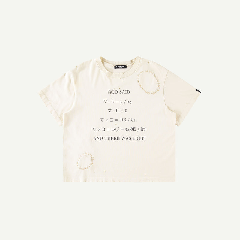 LET THERE BE LIGHT TEE IN CREAM