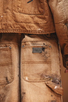 BROWN PAINTED CARPENTER SHORTS